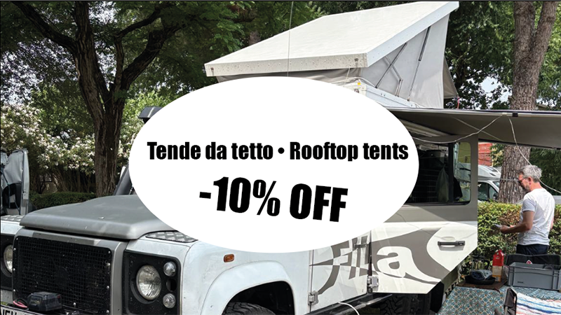 SPECIALE SOGGIORNI CON TENDA DA TETTO