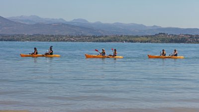 Canoeing in garda lake