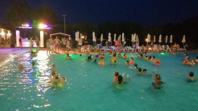 Evening pool