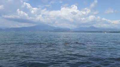 Garda lake with clouds